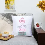 Coolest Saasu Mom Personalized Cushion and Mug