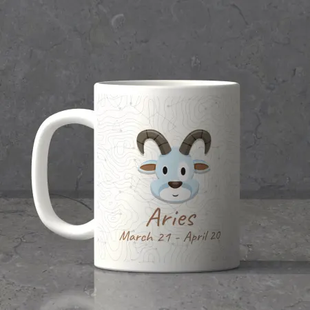 Aries Sun Sign Birthday Mug