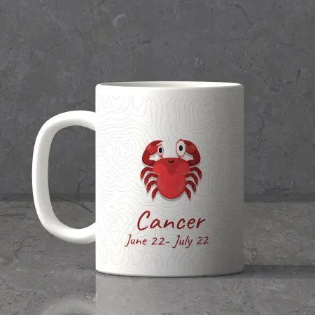 Cancer Sun Sign Birthday Mug