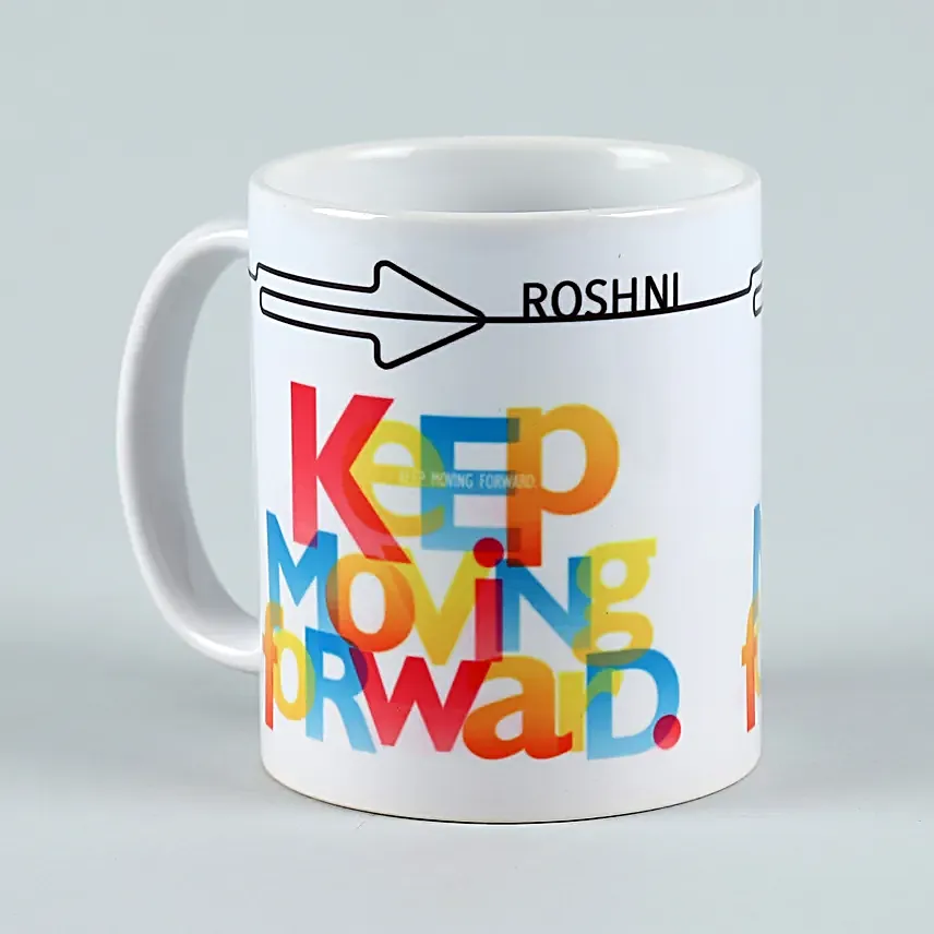 Personalised Keep Moving Forward Mug