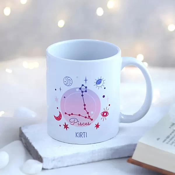 Personalised Pisces Zodiac Mug