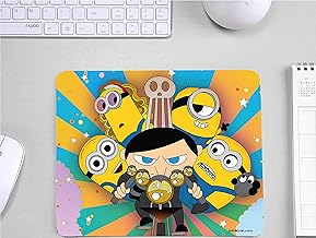 Yellow Cartoon Printed Rectangular Non Slip Mouse Pad for Student