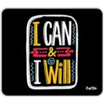 I Can and I Will Motivational Mouse Pad for Laptop Computer (8.5 x 7.5 Inches)