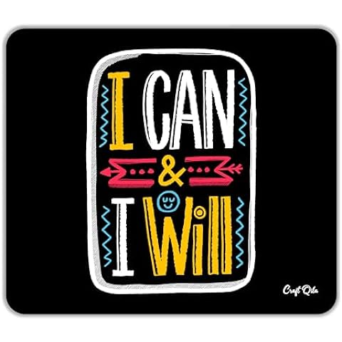 I Can and I Will Motivational Mouse Pad for Laptop Computer (8.5 x 7.5 Inches)