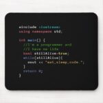 Coder Programmer Quotes Mouse Pad Coding Love Desk Mats Non-Slip Rubber Base Mousepad for Computer Laptop Pc Gaming