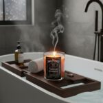 Fiamora | Premium Whiskey Scented Glass Candle with Lid | 200gm Glass & 300gm Glass Candle | Luxury Aromatherapy Home Décor