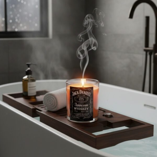 Fiamora | Premium Whiskey Scented Glass Candle with Lid | 200gm Glass & 300gm Glass Candle | Luxury Aromatherapy Home Décor