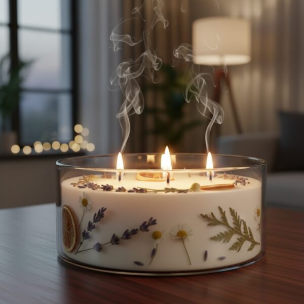 Fiamora Floral Tub Candle 300g – Luxury Scented Candle with Personalized Fragrance Notes for Home & Gifting