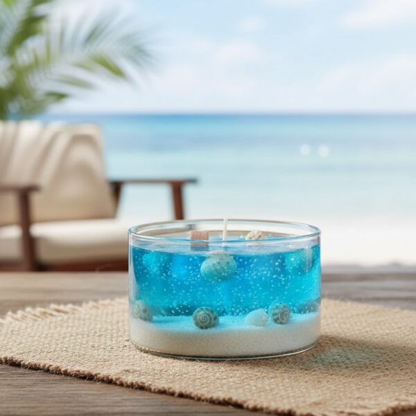 Fiamora Ocean Tub Candle 300g with Ocean Breeze fragrance – Premium luxury scented candle for relaxation and décor