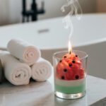 Fiamora | Best Watermelon Scented Glass Candle with Lid | 200gm& 300gm Glass Candle | Rose, Cinnamon, Coffee, Lemongrass & Sandalwood Fragrances