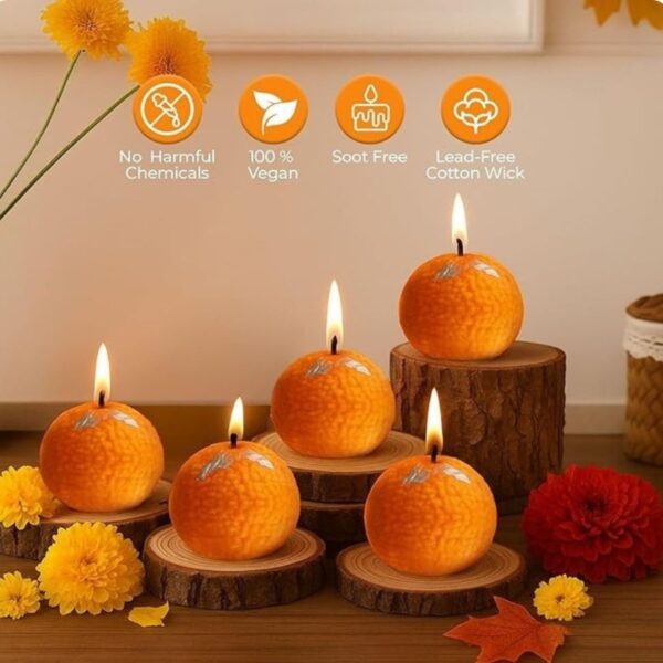 Buy Fiamora Motichoor Laddoo Candle Pack of 4, 100g – Diwali Décor