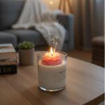 Fiamora | Peony on Pearl Pond Scented Glass Candles – 200gm with Lid & 300gm | Premium Candle for Home, Spa & Relaxation