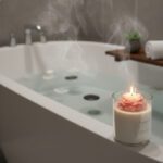 Fiamora Peony on Pearl Pond 200gm Glass Candle with Lid and 300gm Glass Candle – Scented Candle for Home, Spa, and Aromatherapy