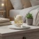 Fiamora | White Peony in Golden Pond Luxury Scented Candle for Home, Relaxation & Aromatherapy | 200gm with Lid & 300gm
