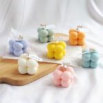 Fiamora Bubble Candle Small Set of 2 – 160g scented candles in Rose, Cinnamon, Coffee, Lemongrass & Sandalwood fragrances, perfect for home décor & Diwali gifting.