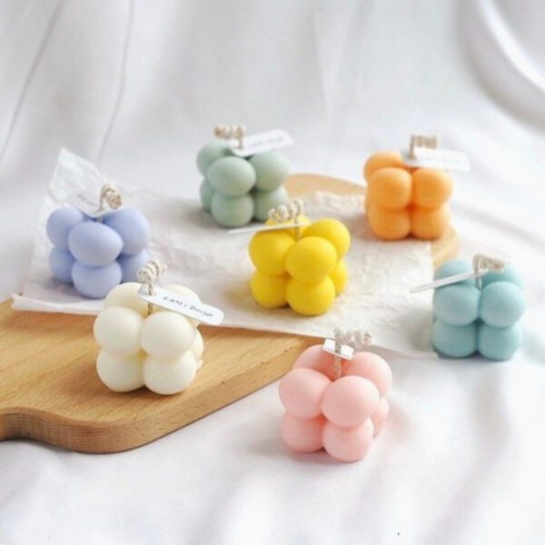 Fiamora Bubble Candle Small Set of 2 – 160g scented candles in Rose, Cinnamon, Coffee, Lemongrass & Sandalwood fragrances, perfect for home décor & Diwali gifting.