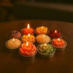Flower Top Tea Light Candles (Set of 4)