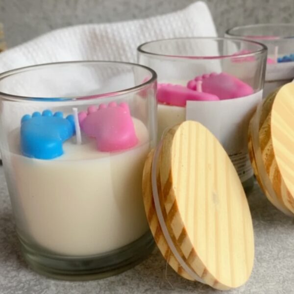 Baby Feet Jar Candle for Baby Shower