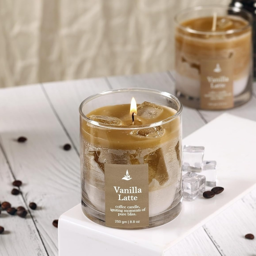 Vanilla Caramel Latte Scented Jar Candle
