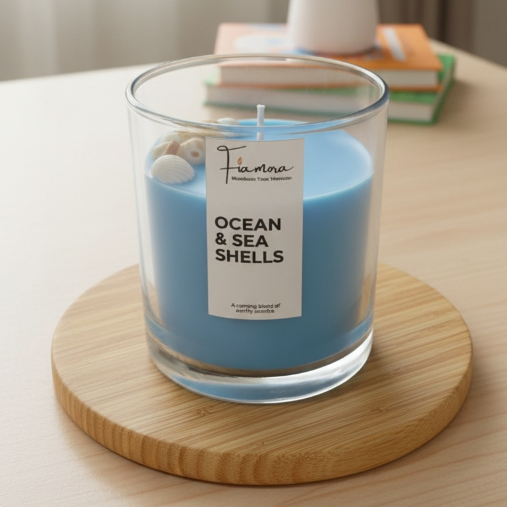 Ocean Sea Shells Scented Jar Candle