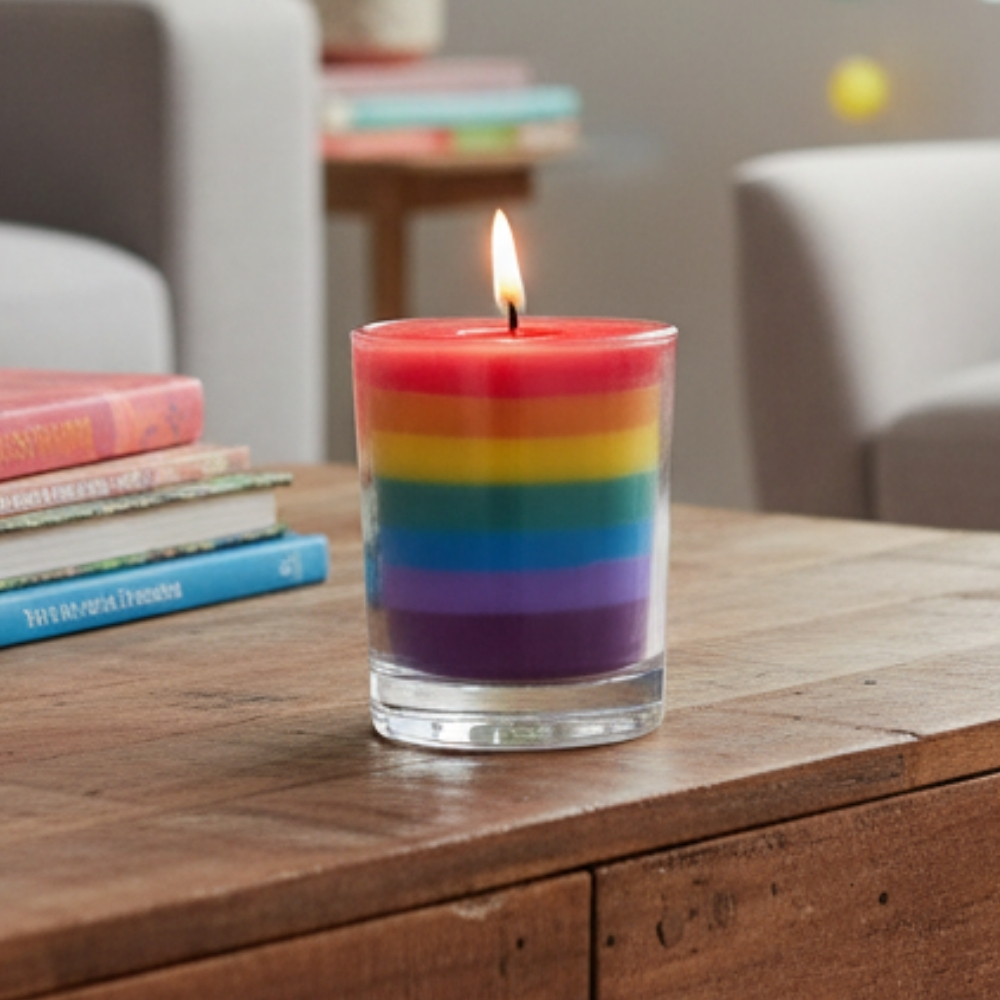 Rainbow 7 Colors Scented Jar Candle
