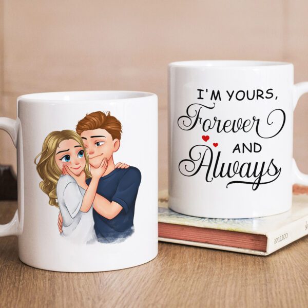 My Heart Is Perfect Because You Are Inside Couple Coffee Mug | Romantic 330ml Ceramic Mug Gift for Boyfriend, Girlfriend, Husband & Wife
