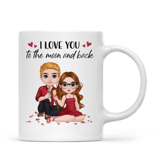 I Love You to the Moon and Back Ceramic Coffee Mug – Cute Couple Love Mug | 330ml Romantic Gift for Boyfriend, Girlfriend, Husband & Wife