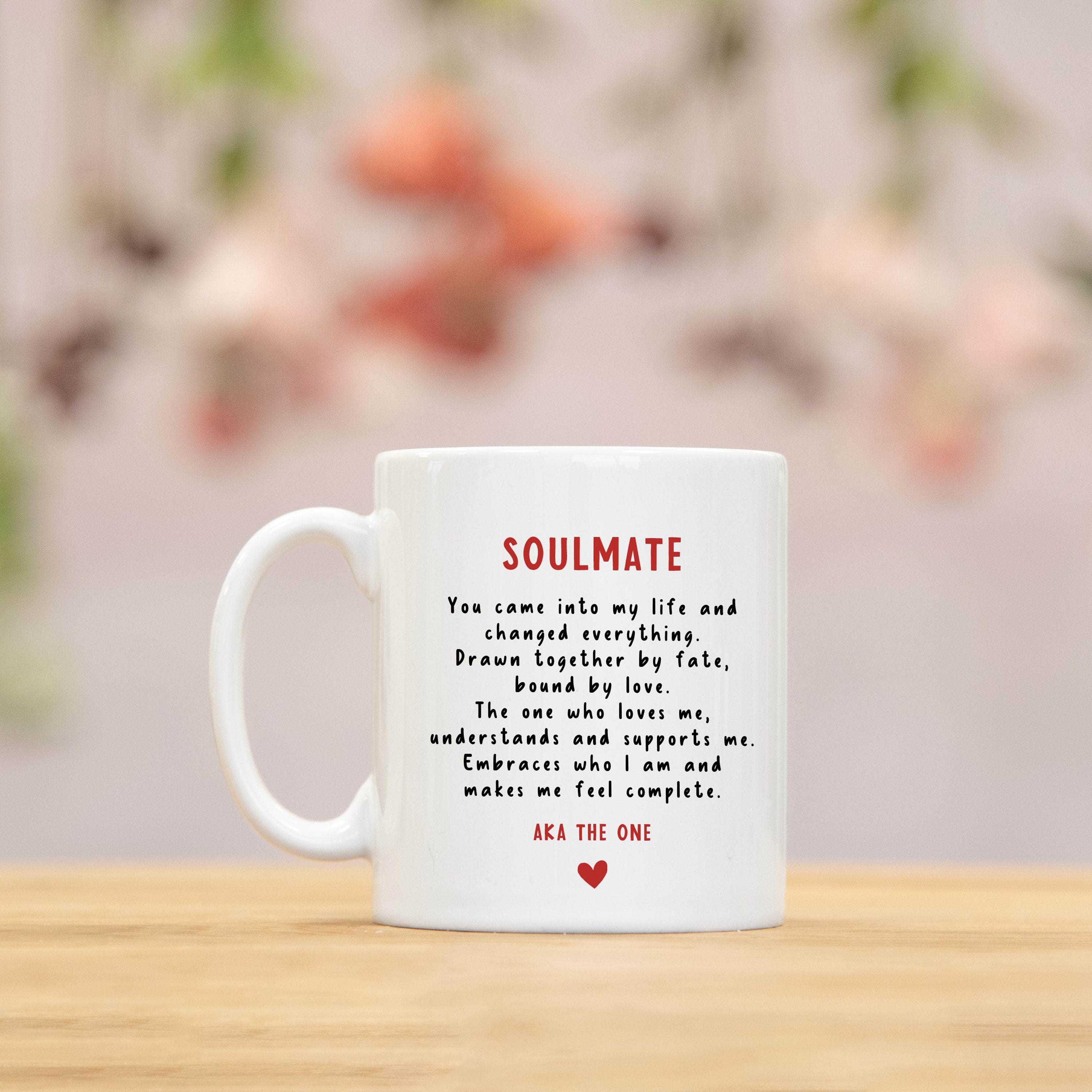 Soulmate Ceramic Coffee Mug – Romantic Love Quote Mug | Premium 330ml Gift for Boyfriend, Girlfriend, Husband, Wife & Soulmate
