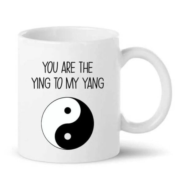 You Are the Ying to My Yang Ceramic Coffee Mug – Romantic Couple Coffee Mug | Premium 330ml Love Gift for Boyfriend, Girlfriend, Husband & Wife
