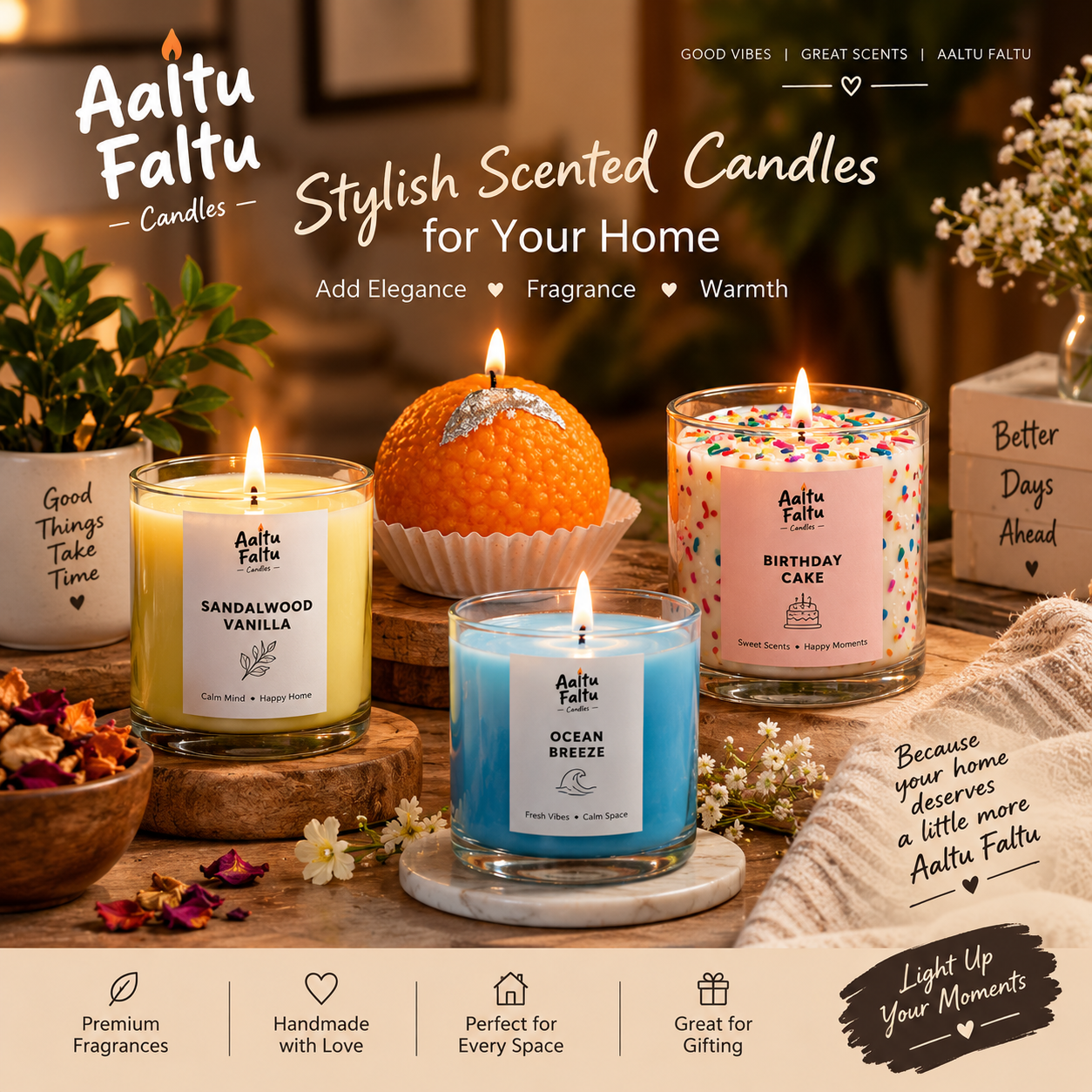 Stylish Scented Candles for Home