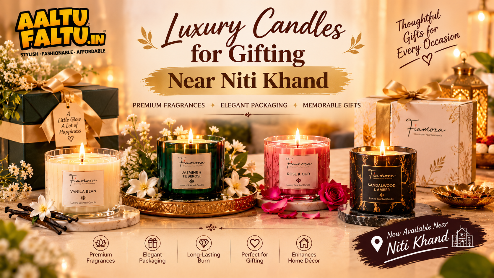 Luxury Candles for Gifting Near Niti Khand