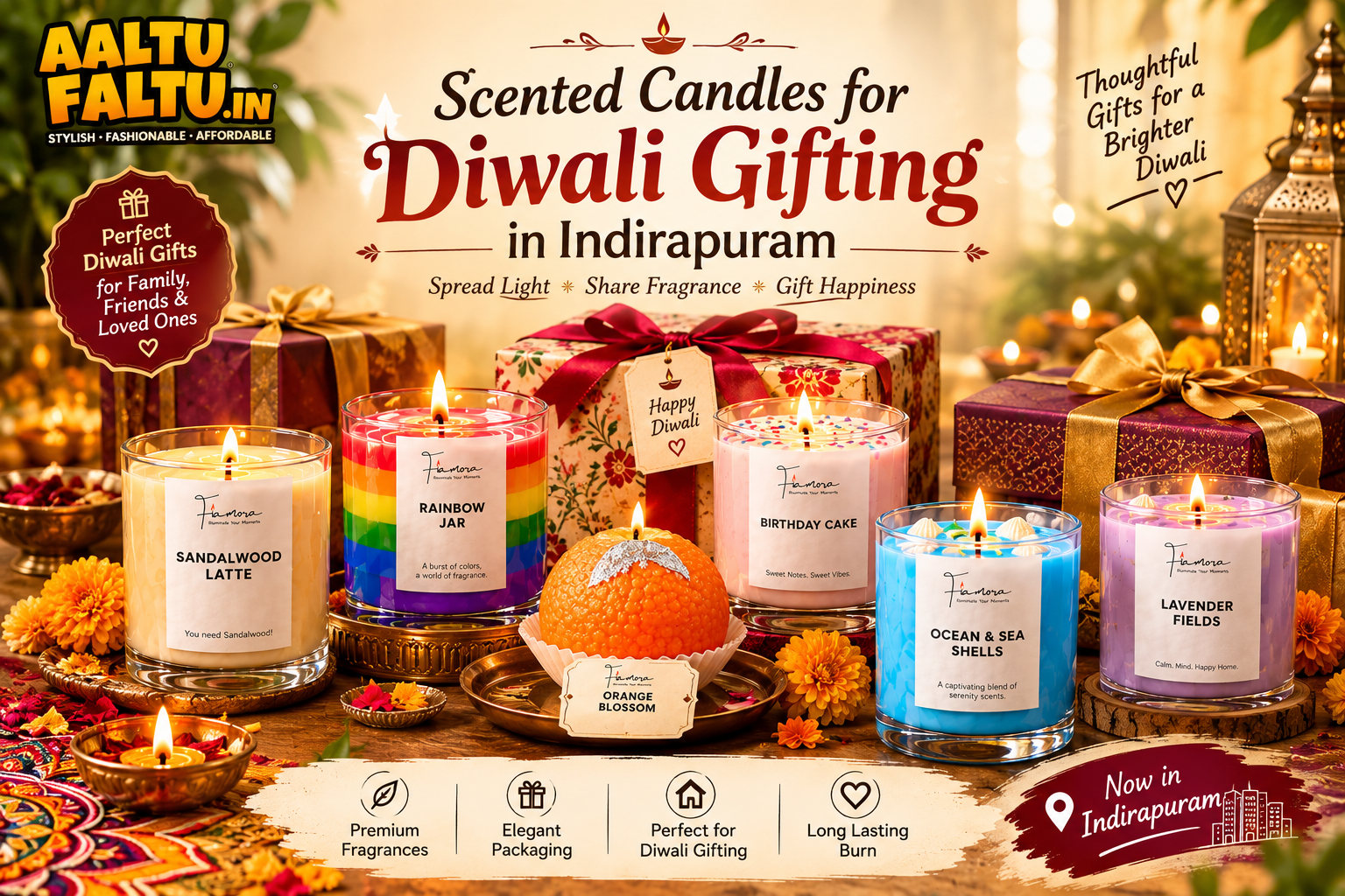scented candles for Diwali gifting in Indirapuram